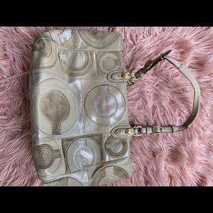 Leather and suede Coach purse.